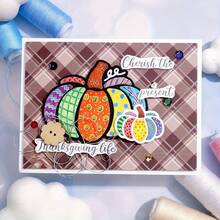 1 buah Cetakan Pemotong Logam Panen Musim Gugur Kreatif, Cocok untuk Templat Scrapbooking Thanksgiving, Dapat Digunakan untuk Membuat Kartu Ucapan, Embossing, dan Dekorasi Album Foto - kuning - View 4