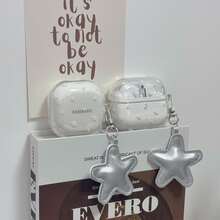 Casing Earphone Soft Shell Transparan Tinggi Motif Bintang untuk Wanita + Gantungan Kunci Bintang Cocok untuk Samsung Galaxy Buds3/3Pro/Buds 4/4 Pro/2pro/Buds FE/Buds Core2025/Buds 3 FE Wireless Earphone Case - Bintang - View 8