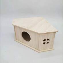 1 Set Double-Layer Slide Hamster & Guinea Pig Castle House, Selected Double-Layer Hamster House, Small Animal Habitat Decoration Cage Accessory, Universal Small Pet House Double-Layer Castle Shaped Cage Toy, Double-Layer Structure Design With Upper And Lower Activity Space, Fun Climbing Interaction, Guinea Pig Castle Shaped Multi-Pet Applicable Scene - A - View 7