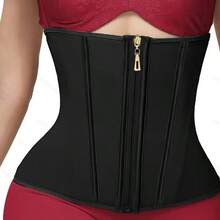 Women's Adjustable Waist Cincher - Medium Compression Tummy Control Waist Belt, Breathable Mesh Zipper Design, Sweat-Absorbing Tummy Control, Suitable For Fitness, Yoga, Fashion Sports Wear | Comfortable Fit, Tummy Shaping - Black - View 1