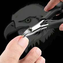8Pcs Nail Clippers Set For Thick Hard Nails, Sharp Stainless Steel Wide-Jaw Nail Cutters Kit, Professional Manicure Pedicure Tools With Storage Case - Black - View 3