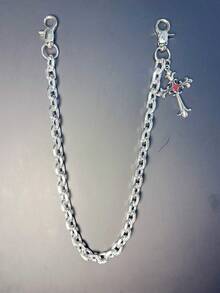 Cross Pants Chain Waist Chain Lobster Clasp Pendant Wallet Chain Vintage Chain Double Layer Chain Hip Hop Punk Jeans Chain Pocket Chain Men's Key Chain Multi-Element Pants Chain - Multicolor - View 10