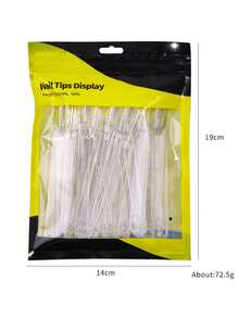 20/40 Nail Practice Tips, Clear Nail Color Chart Sticks With Ring, Fan-Shaped Nail Tips, False Nail Sample Sticks, Nail Practice Color Display, Clear Board, For Displaying Nail Designs - Multicolor - View 5