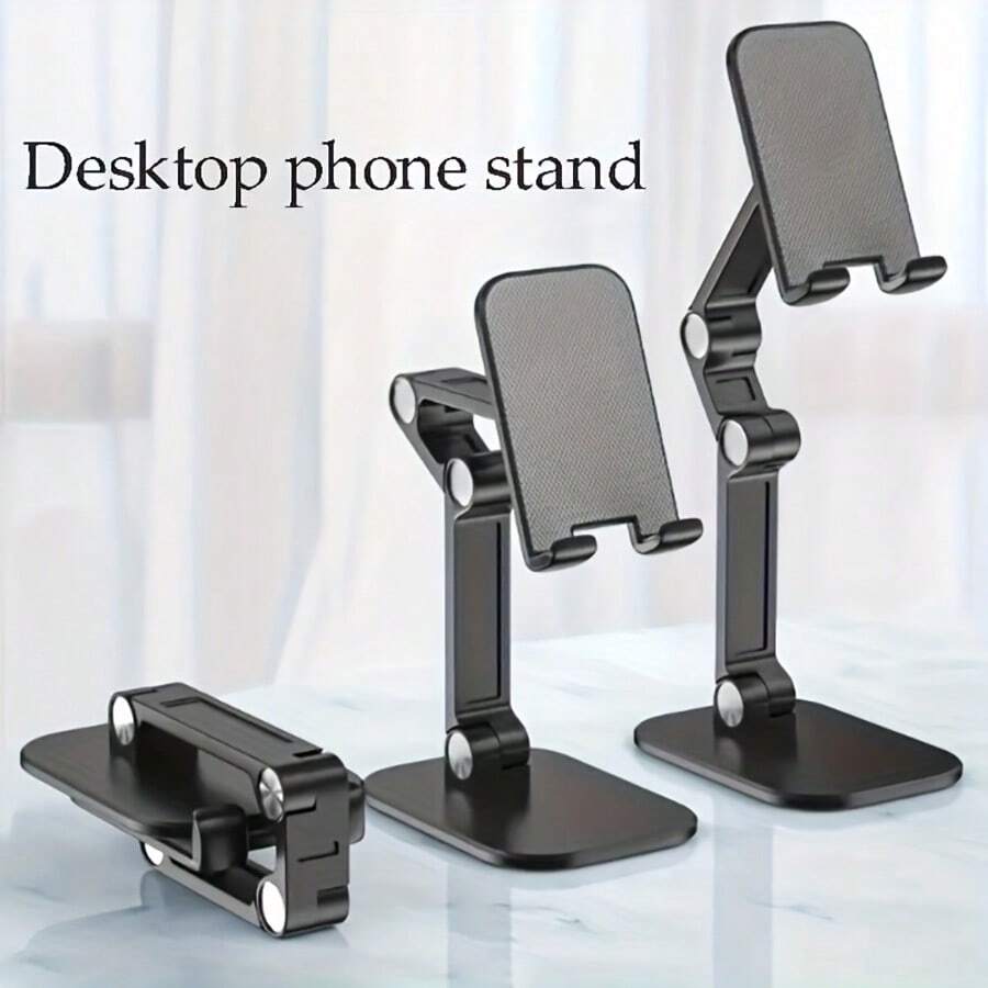 Portable Adjustable Desktop Phone Stand, Slouchy Bedside TV Watching Foldable Portable Tablet Live Streaming Support Stand, Home Decor, Office Desktop Accessory, Phone Accessory