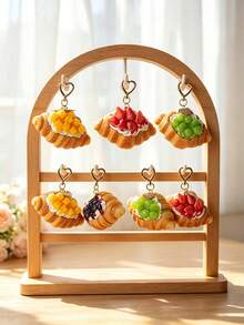 Móc khóa túi hình bánh sừng bò việt quất chân thực sáng tạo, mặt dây chuyền bánh mì nướng nhân kem sừng bò, phụ kiện nhỏ quà tặng vui nhộn, phù hợp trang trí hộp phối hợp, thời trang ngọt ngào quyến rũ, quà sinh nhật tiệc cho bạn bè và bạn thân - Nhiều màu - Xem 7