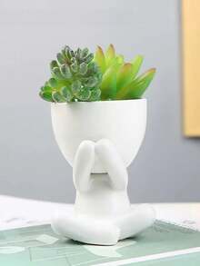 1/3pcs Artificial Succulent Plants, Single Mini Succulent Potted Plant, 3 Styles Available, Cartoon Style, PP Material, PE Material, Green, Desktop Decor, Home Decor, Hotel, Restaurant, Living Room, Bedroom - Multicolor - View 5