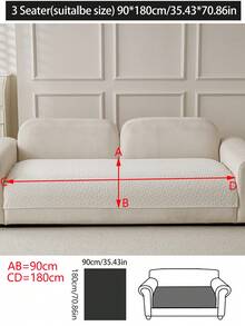 1 Stück Ganzjahres-Universal-Sofakissenbezug, moderner minimalistischer rutschfester Sofasitzbezug, maschinenwaschbar und handwaschbar, frischer modischer weicher nicht verblassender und nicht abfärbender Schlafzimmer-Dekorations-Schutzbezug, haustierfreundlich, verstellbarer Ecksofa-Bezug geeignet für Schlafzimmer, Büro, Wohnzimmer, Kombinationsmöbel, L-förmiges Sofa und 1234-Sitzer Sofa - Beige - Übersicht 19