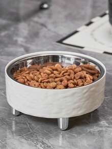 Stainless Steel Pet Bowl, Raised Elevated Feeding Bowl, Neck Protection Anti-Slip Anti-Detachable Design, For Cat Dog Food And Water Feeding, Suitable For All Pets Indoor Daily Feeding - mean - View 10