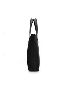 1 buah Tas Kerja Minimalis Pria, Tas Laptop Multi-Kompartemen Kapasitas Besar, Tas Tangan Komuter Pria Ringan dari Kain Oxford - Hitam - View 9