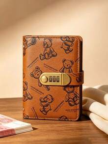 1 buah Dompet Uang dengan Kunci Sandi, Buku Penyimpanan Uang Motif Beruang, Pengatur Anggaran, Cocok untuk Perencanaan Anggaran Rumah Tangga, Pengelolaan Uang Tunai Saat Perjalanan, Buku Catatan Tabungan Keluarga - View 4