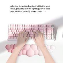 Cloud Wrist Rest Mouse Pad - Mouse Pad With Memory Foam Wrist Support | Ergonomic Office And Gaming Support, Non-Slip PU Base Mouse Pad Suitable For Home Office Laptop, Washable Ergonomic Mouse Pad With Wrist Rest For Computer Desk, Home Office, Gaming - View 7