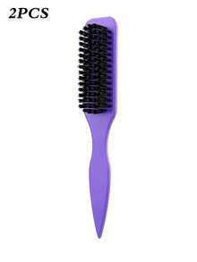 Leopard Print Edge Control Brush, Professional Hair Comb, Suitable For Smooth Ponytails And Buns, Pointed Tail Styling Tool, Suitable For Flyaways And Hair Wax Sideburns - Multicolor - View 31