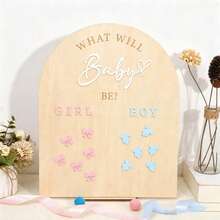 Gender Reveal Voting Board | Pink & Blue Acrylic Decor | Boy Or Girl Party Game | Party Decoration | Tabletop Standing Display Centerpiece - View 3