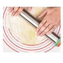 Adjustable Rolling Pin Set With Silicone Baking Mat And Thickness Rings, Dough Rolling Pin, Suitable For Cake, Fondant, Pizza, Pastry, Baking Accessories - View 3