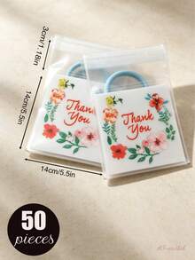 1000個/100個/1個，多種尺寸，半透明，「Happy Every Day」印花，感謝信袋，珠寶項鍊耳環小物品收納袋，自黏封口袋，防塵、耐磨、抗氧化OPP包裝袋，適用於日常派對和居家使用 - 彩色 - 查看 11