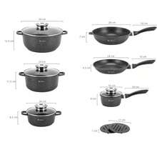 12Pcs/6Pcs Non-Stick Cookware Set,Pots And Pans Set With Glass Lids,Woks And Frying Pans,Heat‑Resistant Handles, Durable,Easy To Clean, Kitchen Cooking Pots Pans For Gas Electric Stovetop, Kitchen Cookware For Daily Cooking - View 7