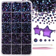 12000pcs Clear AB Rhinestones For Dazzling Kits, Dazzling Resin Gems 2/3/4/5/6mm For Handmade, Flat Back Rhinestones For Craft DIY Glassware - Multicolor - View 34