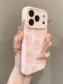 1件溫柔Ins風花卉波點手機殼，適用Apple 17 Pro Max 16 Pro 15 14 13，女款清新小眾韓系防摔軟保護殼 - 粉色 - 查看 3