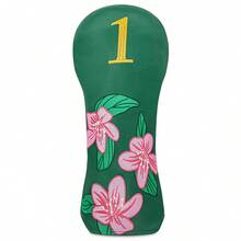 1PC Exquisite Golf Hybrid Headcover With Floral Embroidery. Made Of PU Material, It Shields Golf Club Head Against Scratches And Dust, Practical Accessory For Daily Golf Use. - Multicolor - View 4