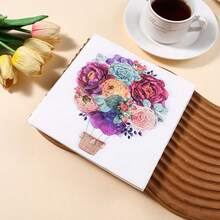 Colorful Hydrangea Print Disposable Paper Napkins, Party Napkins For Tea Party, Bridal Shower, Wedding Decor, Rustic Table Setting - View 4