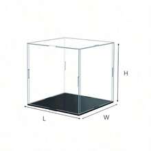 1 Piece Clear Acrylic Display Case, Multiple Sizes Available, Plastic Assembly Dustproof Display Box, Black Base, Suitable For Car Models, Action Figures Collectibles Souvenirs Statues Models, Storage Display - Black Display Box - View 18