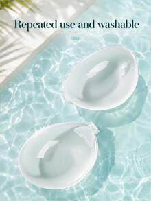 1 Pair Reusable Transparent Invisible Breast Petals For Women, Washable And Waterproof, Suitable For Backless Dresses, Strapless Tops And Party Outfits - Silicone Transparent Round Cup - View 5