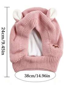 1pc Pet Dog Knitted Ear Protection Cap, Noise Reduction Anxiety Relief Ear Cover Snood Hat, Soft Breathable All‑Season Comfort Headwear For Medium To Large Dogs - Multicolor - View 10