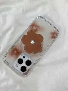 Ins風高級花卉立體漸層花卉IMD手機殼，適用 15 Pro Max、Apple 14 Pro、13、12 Pro、11，秋冬創意女性Apple 14保護殼 - 彩色 - 查看 4