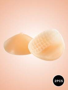 1/2pcs Three-Color Silicone Breast Pads, Home Atmosphere Style, Silicone Material, Full Oval Shape, Back With Raised Dot Texture, Can Be Inserted Into Bras To Create A Natural Look, Suitable For Home Relaxation, Friends Gathering, Light Social Occasions, Indoor Photography And More - Multicolor - View 11
