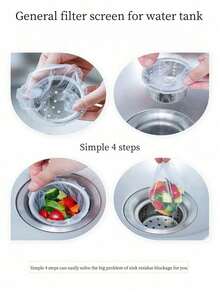 500/300/100/30pcs Sink Kitchen Garbage Filter Net, Kitchen Cleaning Tool, Anti-Clogging Drain Strainer, Vegetable Washing Basin, Dishwashing Sink, Disposable Drain Rack, Drain Net, Disposable Sink Filter Net, Pool Cleaning, Anti-Leak Net, Pocket Style, Household Kitchen Supplies, Kitchen Utensils And Supplies - Multicolor - View 7