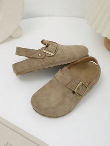 Cork Thick Sole Slippers All-Season Outdoor Comfortable Slippers Retro Casual Closed-Toe Slippers Student Slippers - Khaki - View 4
