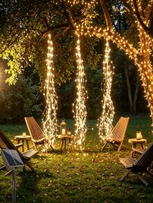 Lampu Air Terjun Luar Ruangan Bertenaga Surya 400/600 LED, Lampu Peri Surya, Tahan Air IP44, Cocok untuk Pesta, Halaman, Pohon, Kamar Tidur, Dekorasi Halloween dan Natal. - Lampu belakang kuda - View 4