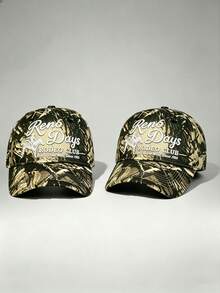 1pc Gothic Camo Hat Letter Reno Days RODEO CLUB Embroidered Hats For Men, Adjustable Design, Great For Travel, Hiking, And Sun Protectio - Camouflage - View 8