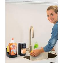 Kitchen Soap Dispenser Set With Sink Organizer And Sponge Holder, 3-In-1 Soap Pump Dispenser, Kitchen Sink Organizer, Refillable Hand Soap And Dish Soap Pump Bottles, Compact Design With Multiple Compartments, Suitable For Kitchen And Bathroom Cleaning And Storage, Practical Kitchen Gadget, Bathroom Accessory, Home Storage Product - Multiple Styles - View 6