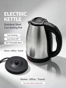 SOKANY Stainless Steel Electric Kettle, 1.8L, Fast Heating, 360° Base, Automatic Shut-Off, Overheating Protection, Kettle For Tea - EU E Type Plug(220-240V) - View 11