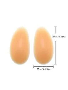 1 Pair Silicone Butt Lift Pads, Detachable Glue-Free Liner, Soft Skin-Friendly, Natural-Looking Butt Enhancement, Invisible And Seamless, Suitable For Jeans, Casual Pants, Shorts, Built-In Shaping Pads For Underwear, Easily Create Full Butt Shape - Khaki - View 7
