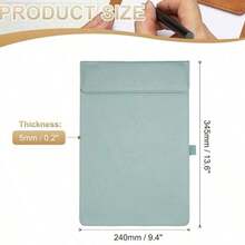 1pc A4 Leather Clipboard Meeting Pad Office Supplies A4 Folder Gold Foil Signature Board - Multi - View 3