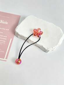 12/6pcs High Elasticity Hair Ties, Sweet Hair Accessories, Basic Style Non-Damaging, Suitable For Girls And Women, Daily Essential - Multicolor - View 4