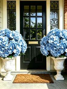 1pc/3pcs/6pcs Blue Artificial Hydrangea, Long Bendable Stem DIY Floral Arrangement, Realistic Silk Material, Long-Lasting Non-Fading, Suitable For Wedding Table Flowers, Living Room Vase, Party Backdrop, Home Decor, Party Decoration, Dining Table Centerpiece, Engagement Party Decor, Thanksgiving Home Decor, Christmas Decoration, Birthday Gift, Arch Floral Wreath, Wedding Decoration, Gift For Women - Baby Blue - View 7