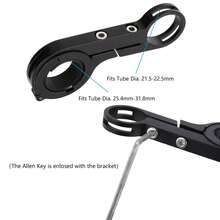 Bicycle Double Handlebar Extender, (10/20/30 Cm) Aluminum Alloy Extra Long Bracket Accessory, Suitable For Bicycle Mount, Extension Bar, Headlight, Light, Phone Holder, Fits 31.8mm/25.4mm Diameter - A - View 5