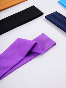 20pcs Leopard Print & Solid Color Sports Yoga Headbands - Multicolor - View 5