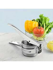 Stainless Steel Potato Masher/Presser - Potato Masher, Potato Press, Lemon Juicer And Vegetable Crusher, With Non-Slip Handle - Manual Kitchen Tool To Easily Mash And Prepare Rice, Fruits And Vegetables - Potato Masher - View 6