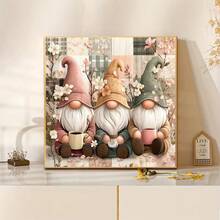 1PC | 5D DIY Diamond Painting | Three Little Dwarfs Pattern Diamond Painting Kit, Round Full Drill Mosaic Craft Set, High Definition Art Diamond Painting, Focus And Relax Through DIY, Suitable For Living Room, Bedroom, Office Wall Decoration, Surprise Holiday Home Decor Gift For Family And Friends, Unframed - round diamond - View 2