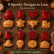1/4/8pcs Mini Pie Mold Set, Halloween And Christmas Festival Baking Tools, A Festive Pie Crust Cutter With Pumpkin And Ghost Designs, Made Of PET Manual Pie-Making Machine - View 18