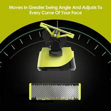 Compatible With Small T Blade Razor Heads For QP2520 QP2530 QP2620 QP2630 QP6510 QP6520 Hybrid Electric Beard Trimmer - Green - View 6