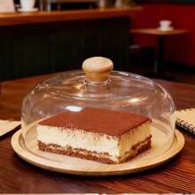 Cake Lid Transparent Cover Bread Dessert Baking Tray Cover Afternoon Tea Display Item Hotel Coffee Western Food Display Plating - View 2