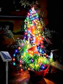 Lampu Air Terjun Luar Ruangan Bertenaga Surya 400/600 LED, Lampu Peri Surya, Tahan Air IP44, Cocok untuk Pesta, Halaman, Pohon, Kamar Tidur, Dekorasi Halloween dan Natal. - Lampu belakang kuda - View 7