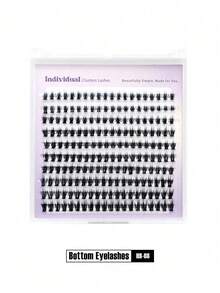 Asiteo 200pcs C Curl Clusters Bottom Eyelashes, Segmented Natural Manga Eye, Individual Lashes For Daily Makeup Easy-To-Wear Lower Lash Extensions, Soft & Be Convenient To Use Lash Clusters, Individual Fake Lashes - C - View 7