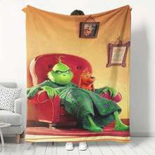 The Grinch Christmas Green Monster Soft Warm Thick Flannel Blanket Gift For Family And Friends - Multicolor - View 11