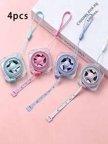 1/4pcs Soft Tape Measure Of 2 Meters/6 Feet, Featuring A Portable Retractable Locking Mechanism And Clear Centimeter/Inch Markings - Ideal For Sewing, Home Use, Waist, Chest, And Height Measurements - Durable And Easy To Store - Multicolor - View 15